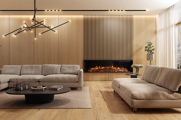 Indoor electric fireplaces