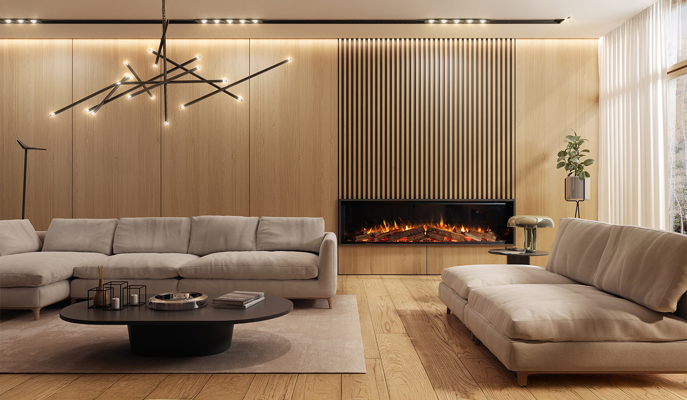 Indoor electric fireplaces