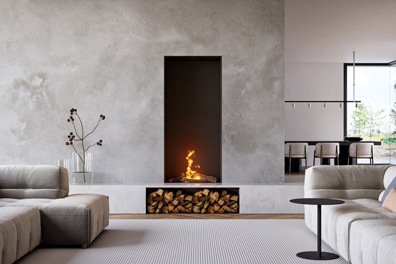 Atmospheric gas fireplace - Element4