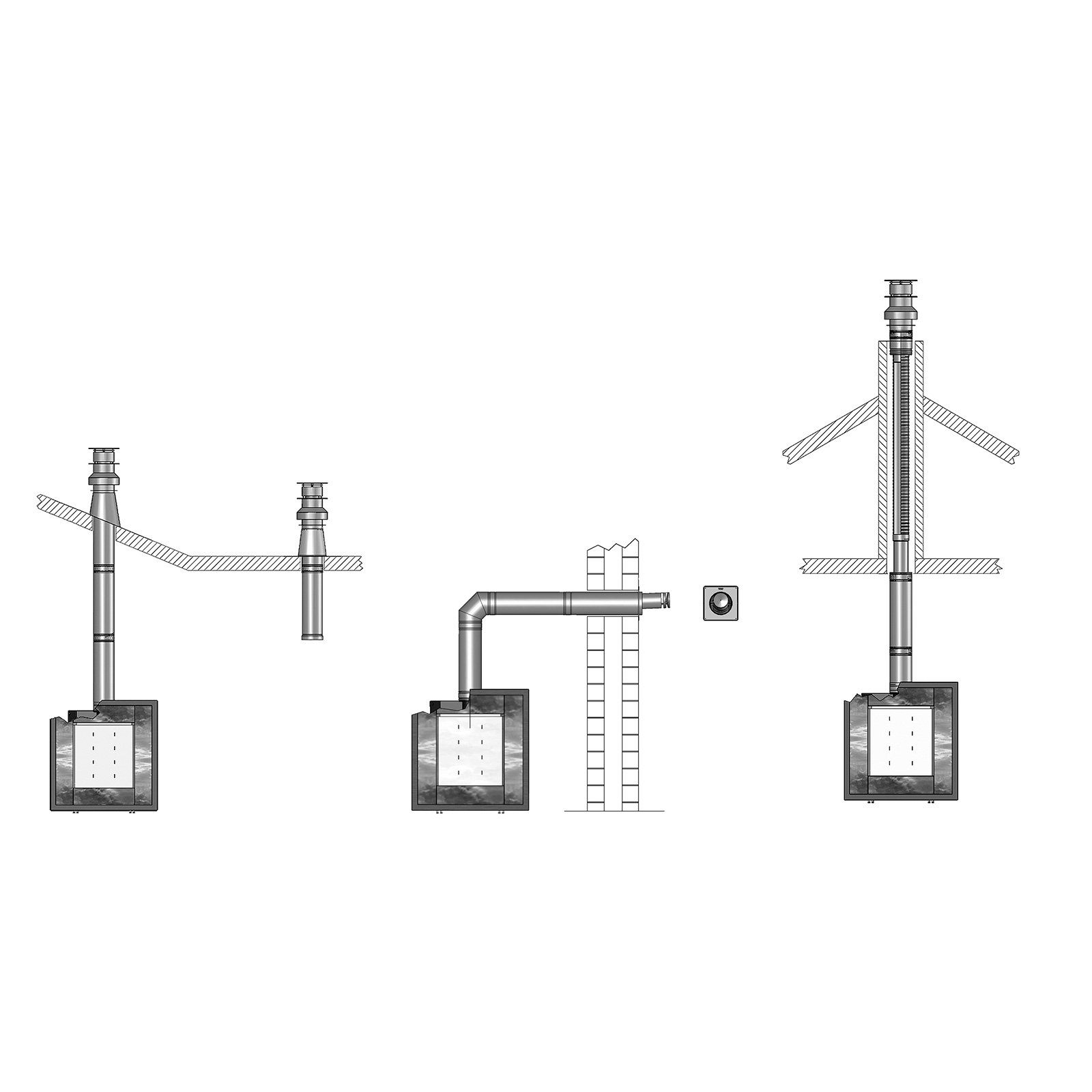 Balanced flue system