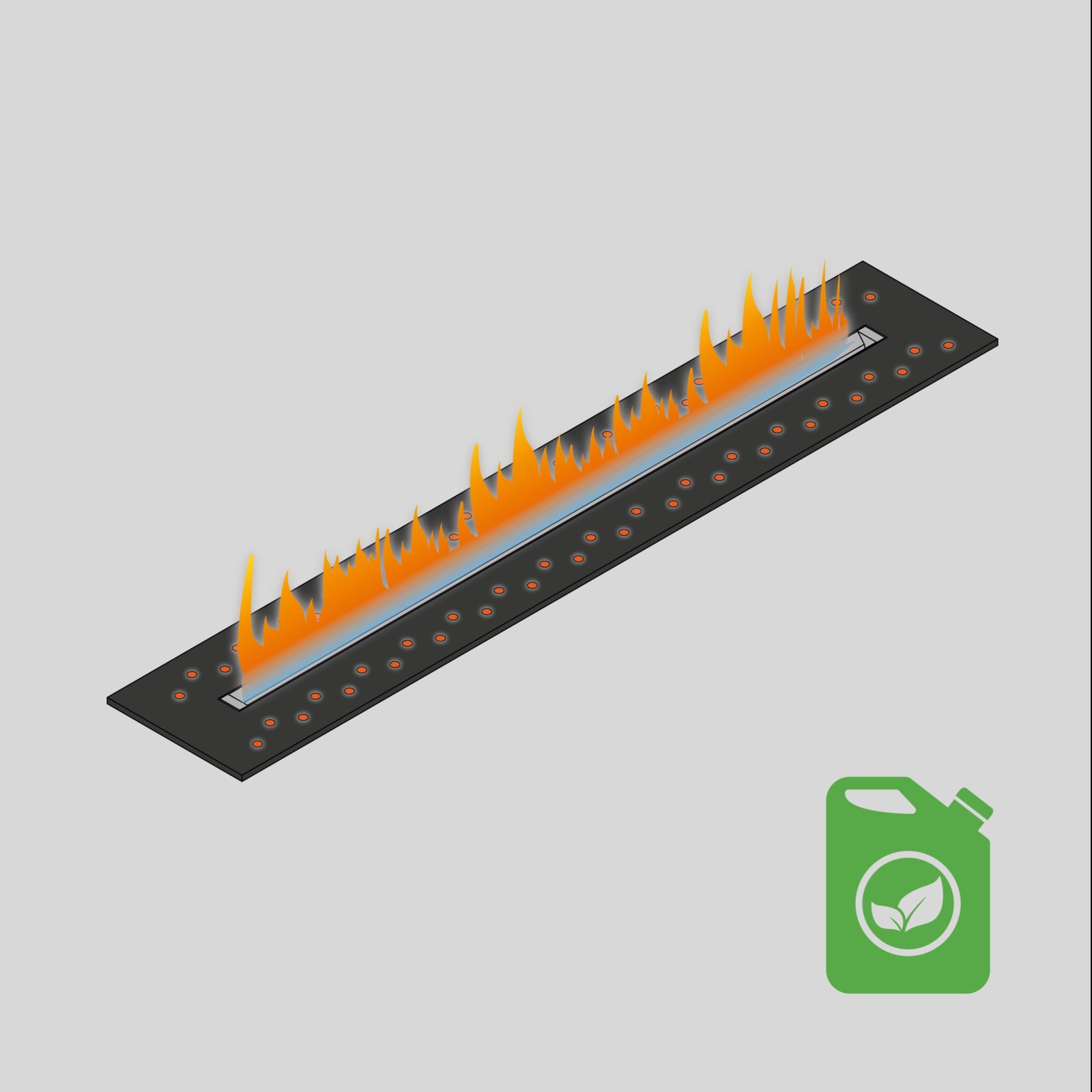 Bio ethanol burner 140 incl LED
